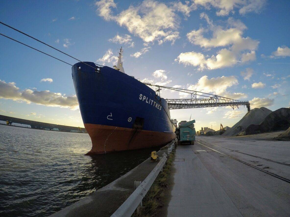 Large Ship which is docked
