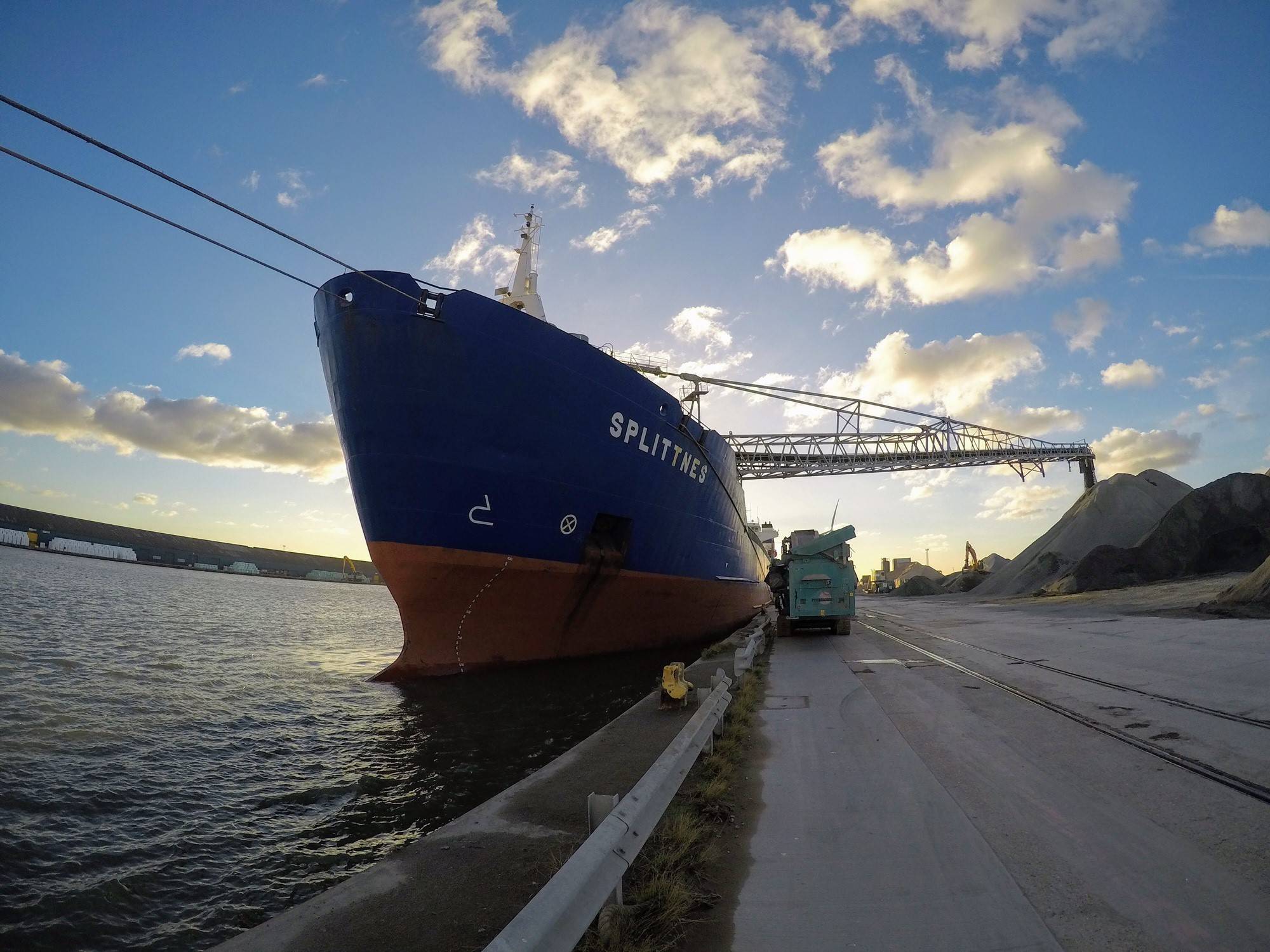 Large Ship which is docked